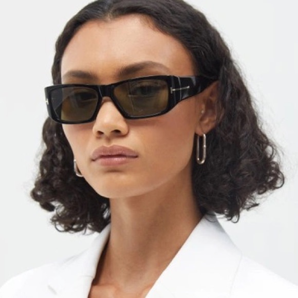 NEW TOM FORD UNISEX SUNGLASSES BLACK YELLOW SQUARE EYEWEAR TOM FORD - Picture 6 of 12